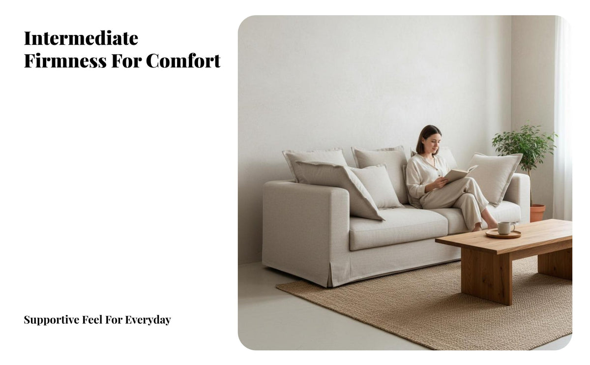Space-Saving Settee Removable and cleanable Cover plump Two-Seater Sofa Wabi-Sabi Aesthetic Living Room Seating for Homeowners, Lounge Area, Bedroom, awayice