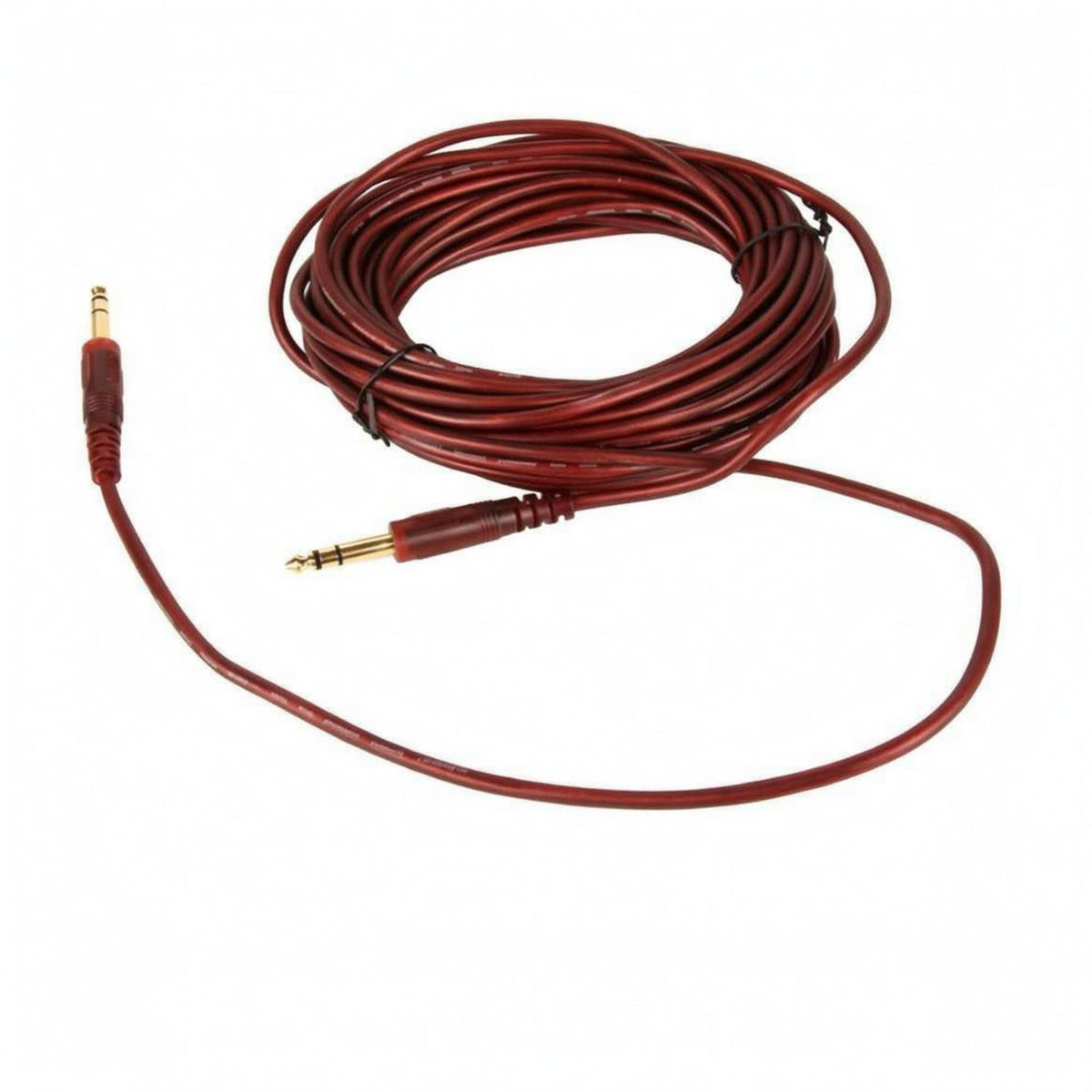 Coiled 6.35 Mm Instrument Cable Gold Tips 6.35 Mm Audio Cable Metal Plugs Insulated