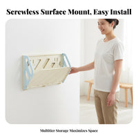 Drilltool-Less Installation Collapsible Wall-Mounted Shoe Shelf Space-Saving Foldable Wall Hanger Multi-Purpose Organizer Rack Sturdy for Apartment Dwellers, Homeowners, Entryway, Dorm Room, Behind Door, Bedroom