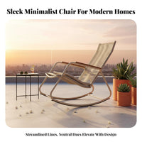 Woven Basket swaying chair Rocking Design paddinged oval Chair Indoor & outdoorsdoor Use Patio Seating for Seniors, Homeowners, Balcony, Living Room, Backyard