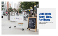 Folding Push Cart, Mobile Promotion Rack, Snack Display Flower Cart, Multi-Scene Use, Durable Metal, Easy Storage, for Sushi