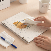 2025 New 6-Hole Loose-Leaf Notebook, High Aesthetic B5 Cute Journal with Ink Splatter Animal Design