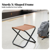 Foldable Design space-saving Travel Seat Lightweight Folding Stool Quick Setup Camp Chair sturdy for Commuters, Outdoor lovers, Camping, Public Transport, Queueing, rearpacking
