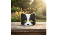 Faux Synthetic Hair Canine Mask and Tail Set Faux Synthetic Hair Canine Mask with Tail Furry Animal Costume Soft for Cosplayers, Halloween, Stage Performances