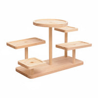 Multi-Level Desk Organizer Stable Structure Staggered Platform for Bedroom