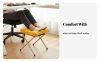 Multi-Purpose Upholstered Footstool space-efficient Size Footrest Space-Saving Small Stool Stable Support for Office Workers, Students, Seniors, Living Room, Bedroom, Entryway