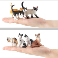 12 Pieces Collectible Cat Figurines Assorted Miniature Cat Figures Tiny Miniatures Painted for Crafters, Desk Decor