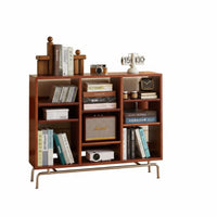 Multi-Functional Low configurable Cubby Shelf Large Capacity bookshelf Stable frame bookshelf Vintage and aesthetic for Apartment Dwellers, Interior Design fans, Living Room, Entryway, Home Office, Playroom