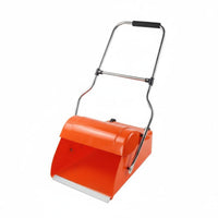 Wheeled Dustpan with Lid Construction Long Handle Windproof Dustpan Non-Slip Grip Garbage Collector for Janitors, Lobby