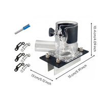 Dust Collection Router Jig Metal Guide Plates Slotting Router Jig Knurled Knobs Carpentry Tool