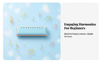 10-Hole Harmonica Resin Body 10-Hole Diatonic Harmonica Easy to Learn Beginner Diatonic Harmonica for Beginners, Young Children, Music Class, Travel