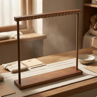 Wood Necklace Display Rack 40 Cm Tall Desktop Necklace Holder Necklace Accessory Holder Rack Rustic Style Wooden Jewelry