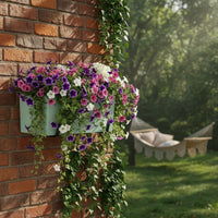Rail Hook Planter Heavy Duty Iron Adjustable Hanging Flower Shelf for Patio