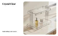 Light Luxury Design Acrylic Vanity Organizer Space Saving 2-Tier Acrylic Shelf Easy to Clean for Women, Homeowners, Bedroom, Dresser, Office