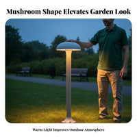 Easy Installation LED Toadstool Lamp All-Weather Resistant Modern Landscape Lamp Long-Lasting Aluminum Body for Courtyard, Lawn, Patio