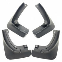 4 Pieces Pre-Formed Holes Molded Mudguard Set Matte Finish Black Mudguards Contoured Curved Mudguards Glossy