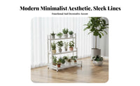 Tiered Plant Stand Multitier Design Stepped Plant Display Large Capacity sturdy Duty for Homeowners, Balcony