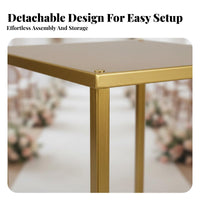 Elegant Design Wedding Column Stand Sturdy Metal Frame Flower Stand Stable Column Display Rack Detachable for Florists, Ceremony, Reception, Party, Entryway