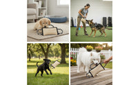 Interactive Dog Tug Toy with Rope Handles Heavy-Duty Dog Tug Toy with Handles Woven Braided for Dogs, Young Dogs
