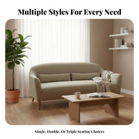 Modern Design Multi-Seater Couch Space-Saving Upholstered Wooden Frame Sofa Sturdy Construction Living Room Seating Modular Options for Apartment Dwellers, Families, Homeowners, Lounge Area, Bedroom