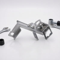Throttle and Kickdown Cable Bracket Chrome Carburetor Linkage Bracket Adjustable Slotted for SBC, Large-Block Chevy