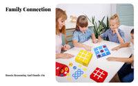 Toe Strategy Board Game, Mini Noughts and Crosses Game Easy to Store Portable Noughts and Crosses Set for Family, Kids, Classroom