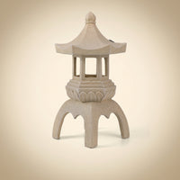 Solar Pagoda Lantern Automatic Dusk to Dawn Chinese-Style Pavilion Lantern Water Resistant Tranquil Pagoda Light for Patio