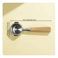 Food Grade Stainless Steel 51mm Bottomless Portafilter Easy to Clean 51mm 3-Ear Coffee Handle Ergonomic Grip Naked Portafilter Detachable Design for Baristas, Cafe
