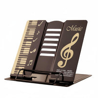Desktop Music Stand Foldable Folding Music Stand Lightweight Adjustable Bookrest for Artists, Students, Office, Kitchen