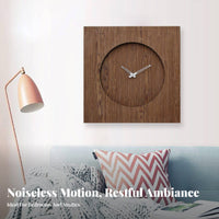 Creative Design Minimalist LED Clock Great Gift Idea Silent Wooden Clock Accurate Timekeeping for Adults, Students, Bedroom, Study, Kitchen