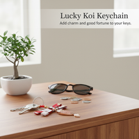 Japanese Style Lucky Koi Fish Keychain Charm for Phones and Bags, Metal Couple Gift
