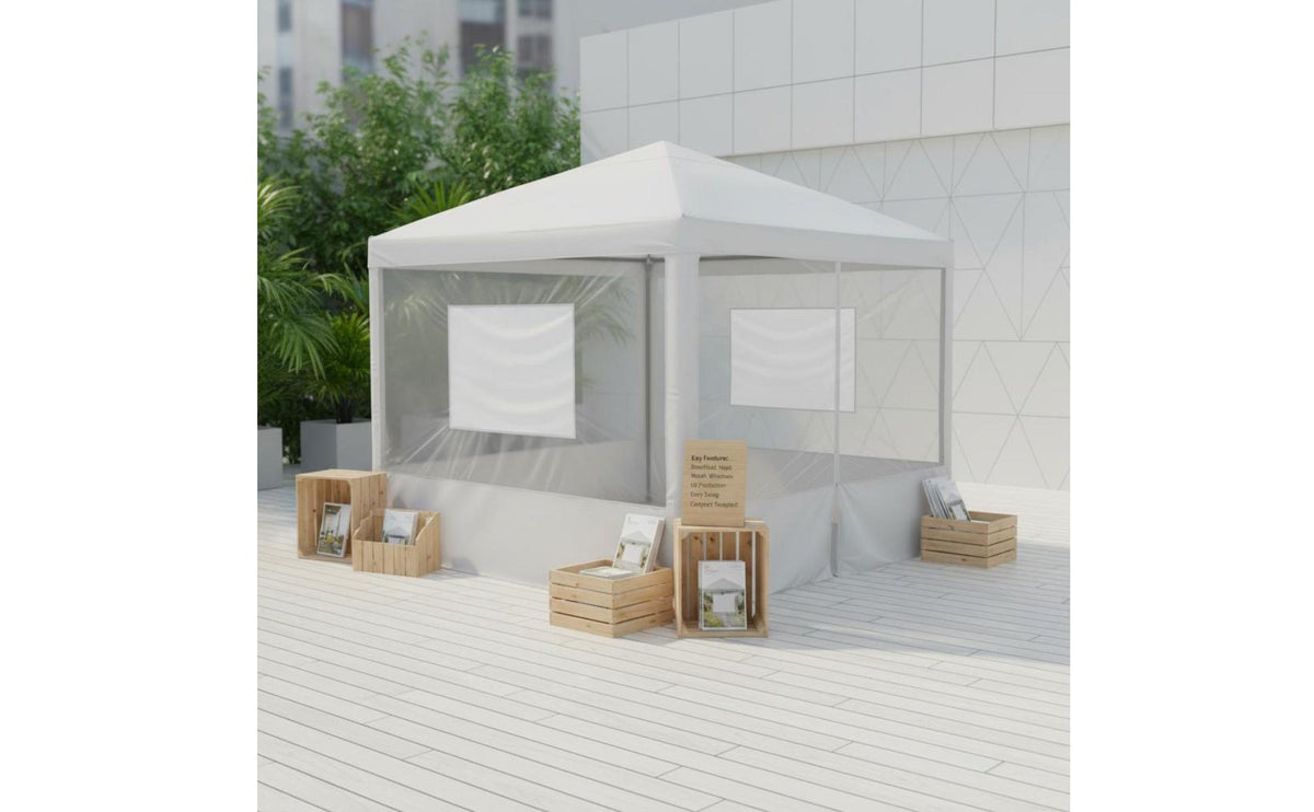 Bug Protection Canopy Sidewall with Mesh Openings Easy Installation Instant Tent Enclosure Panel Outdoor Shelter Accessory for Backyard