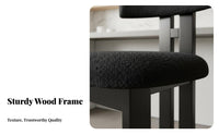 Minimalist Design Low-Back Upholstered Chair Versatile Household Furniture Comfortable Indoor Seating Long-Lasting for Homeowners, Families, Renters, Dining Room, Restaurant