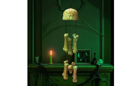 Halloween Wind Chime with Skulls Light-up Electric Wind Chime Creepy Hanging Skull Decoration for Party Hosts, Doorways