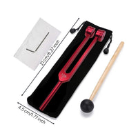 3 Pieces Tuning Fork Set with Mallet Easy Carrying Tuning Fork Kit Meditation Instrument for Adults