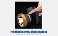 Outdoor Headlamp, Head-Mounted LED, Long Battery Life, High Brightness, Adjustable, Waterproof