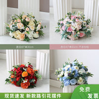 New Wedding Decoration Silk Flower Ball and Pillar Set for Dessert Table and Window Display