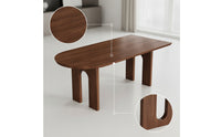 Long-Lasting Oblong Table Sturdy Wood Dining Table Wobble-Secure Furniture Rustic for Apartment