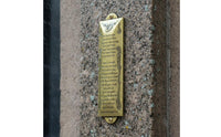 Spiritual Gift Mezuzah Case with Scroll Symbol of Faith Metal Mezuzah Case Embossed Design Shema Israel Doorpost Sign Engraved Details for Christians, Home Entrance, Office