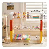 Three-Tier Desktop Storage Rack Clear Desk Storage Rack Modern Desktop Organizer Shelf Multi-Functional for Tea Station
