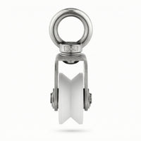Long-Lasting Hanging Pulley Reliable Pulley with Eye Loop Stable Zinc Plated for Sliding Doors