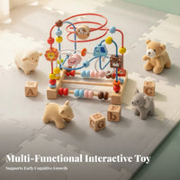 Educational Bead Maze Toy Develops Fine Movement Skills Wooden Bead Maze Promotes Hand-Eye Coordination for Infants, Toddlers