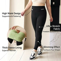 Compression Leggings for Women with Extra Thick Fleece Lining for Winter, High Waist Thermal for Outdoor Wear