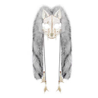 Wildlife Headpiece Realistic Wolf Headpiece Wearable for Medieval Roleplayers