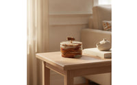 Marble Jar with Lid Modern Marble Canister with Lid Unique Decorative Stone Jar for Desk