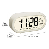 Large Display Bedside Alarm Clock Easy to Read Digital Alarm Clock Compact Quiet for Students, Kids, Bedroom, Nightstand, Dorm Room