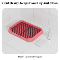 Indoor Dog Toilet Tray Spill-Resistant Dog Potty Tray Puppy Training Potty Keeps Paws Dry Indoor Pee Pad Holder Easy to Clean