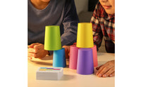 Interactive Cup Stacking Game Educational Stacking Game with Cards Colorful Toy Screen-Screenless for Children, Families, Toddlers, Home, Classroom, Party