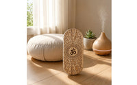2 Pieces Mindful Movement Foot Board Wooden Meditation Foot Board Fitness Tool Rounded Rectangular Multi-Use