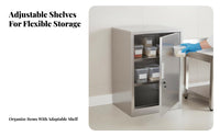 Lockable Single-Door Locker Rust-Proof Single Door Locker Corrosion-Resistant Metal Cupboard Heavy-Duty for Laboratory Technicians, Kitchen Personnel, Homeowners, Laboratoryoratory, School, Restaurant, Dormitory